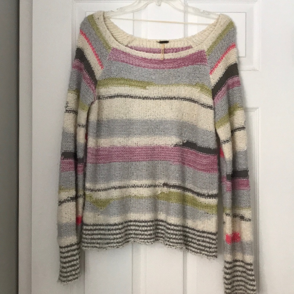 Free People stripe sweater.
